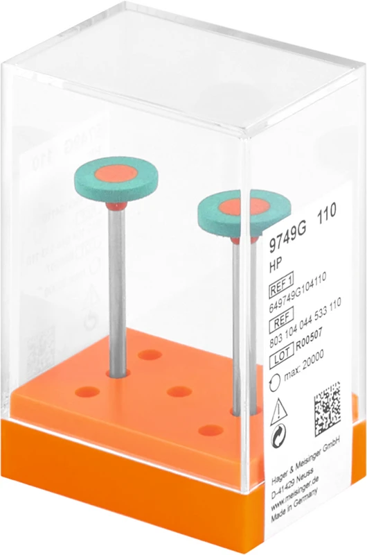 20823 - Diamantpolierer 9749 - Packung 2 Stück grün grob, HP, Figur 044, 2 mm, ISO 110