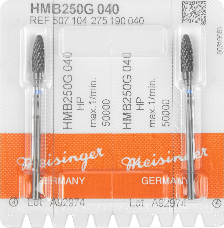 Packung 2 Stück kreuzverzahnt, blau Standard, HP, Figur 275, 12 mm, ISO 040 Packung 2 Stück kreuzverzahnt, blau Standard, HP, Figur 275, 12 mm, ISO 040