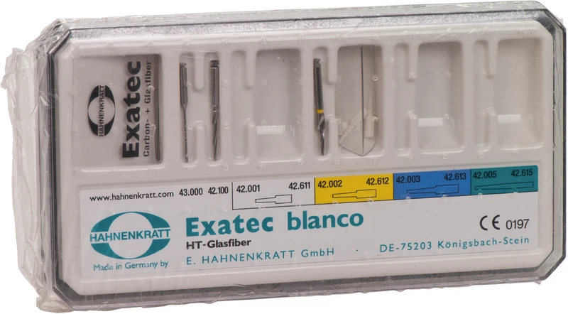 Test Set 2 Kanalerweiterer, 1 Kalibrierbohrer, 3 Wurzelstifte, Messschablone, Box leer