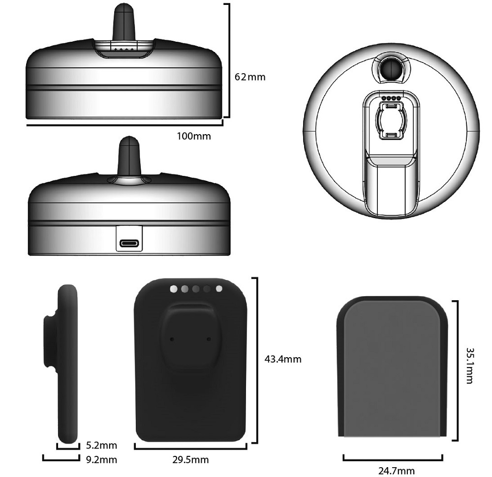  Kabelloser DC-Intraoralsensor inkl. Zubehör 