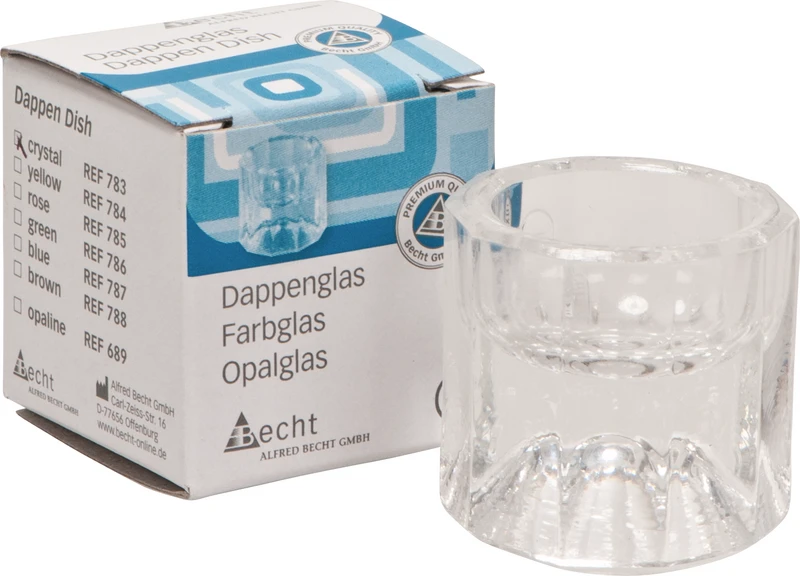 46307 - Dappengläser aus Buntglas - Stück klar