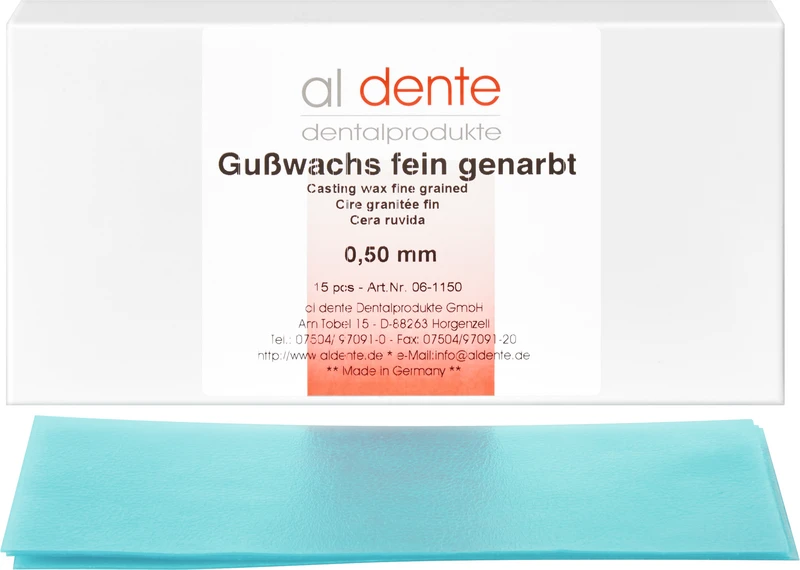 Packung 15 Stück fein genarbt, 0,5 mm