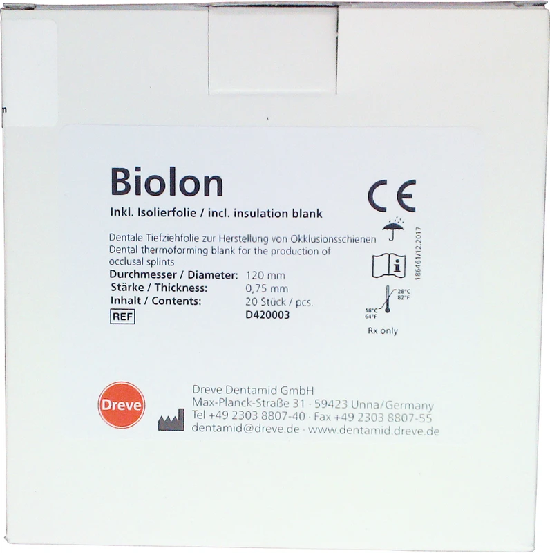 Packung 20 Stück klar-transparent, Ø 120 mm, Stärke 0,75 mm