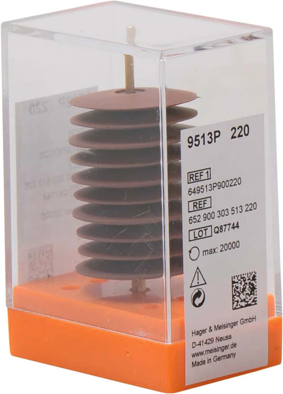 Packung 10 Stück unmontiert, braun mittel, Figur 303, 2,5 mm, ISO 220