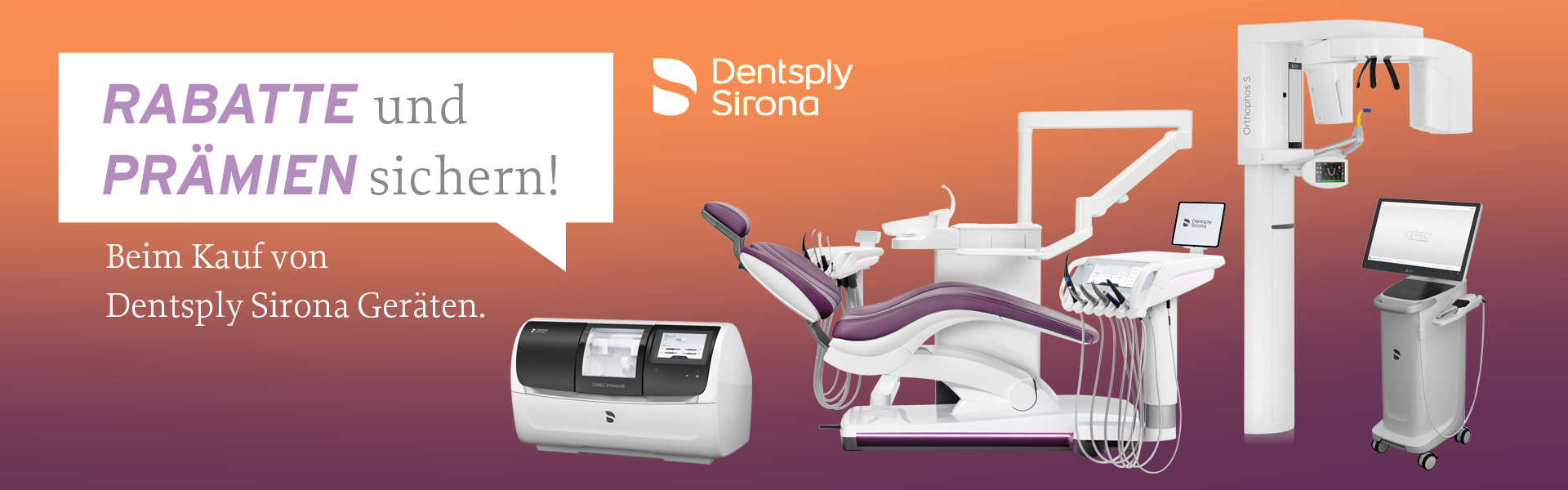 Rabatte sichern beim Kauf von Dentsply Sirona Geräten