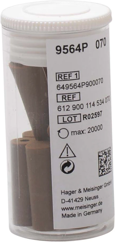 Packung 10 Stück unmontiert, braun sehr hart, Figur 114, 20 mm, ISO 070 Packung 10 Stück unmontiert, braun sehr hart, Figur 114, 20 mm, ISO 070