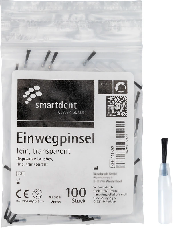 Packung 100 Stück, Haar schwarz und kurz, fein