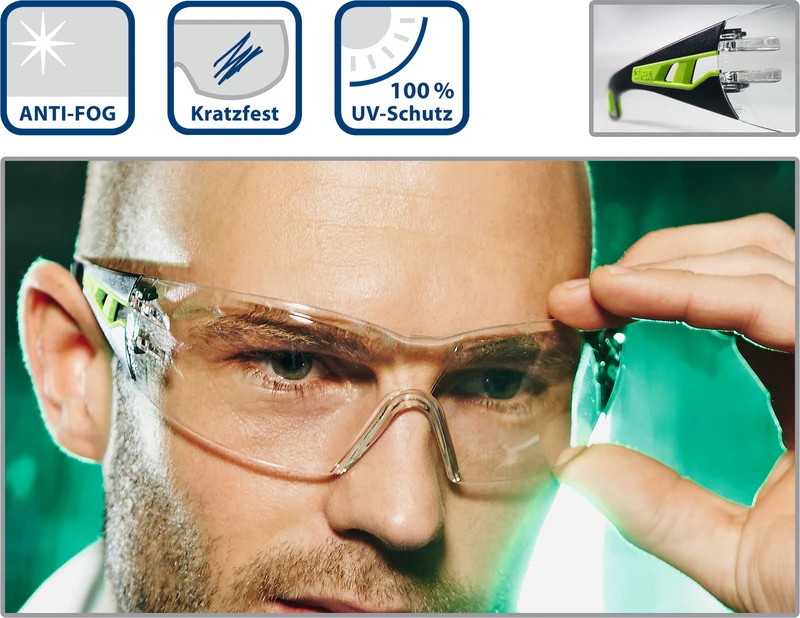Stück Brille small, Fassung anthrazit/grau, Scheibe farblos