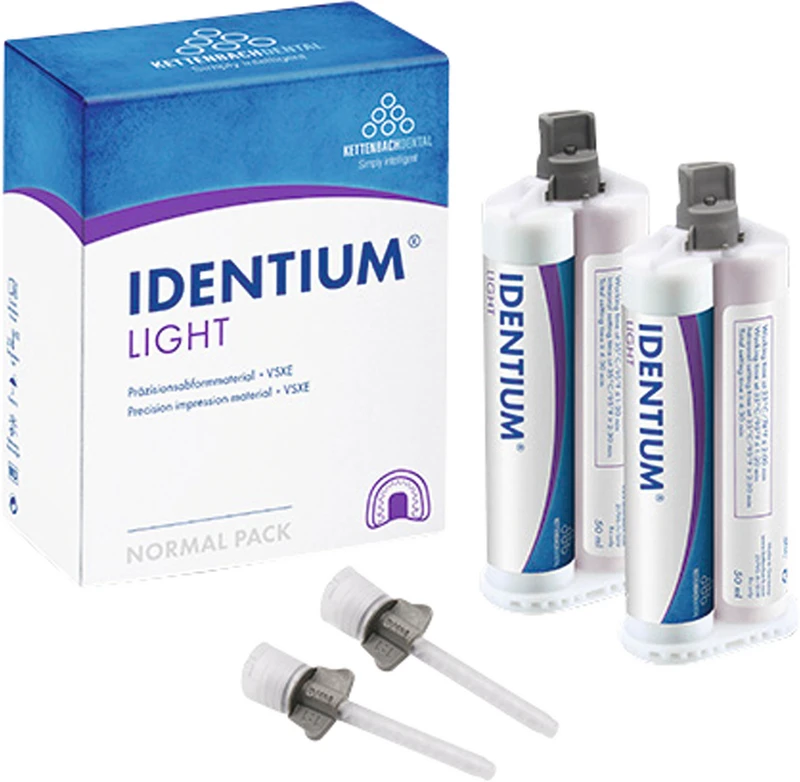 220985 - Identium® Light - Packung 2 x 50 ml Doppelkartusche Light, 8 Mischkanülen