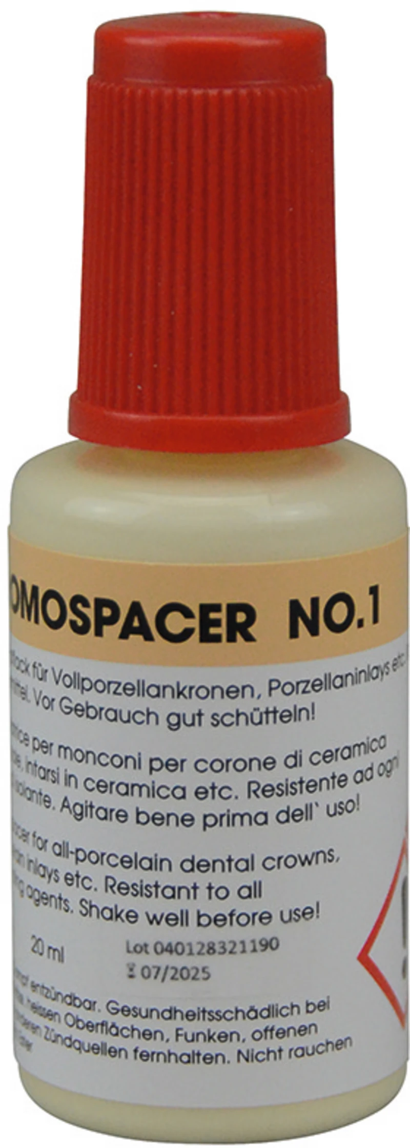 Flasche 20 ml Stumpflack elfenbein Flasche 20 ml Stumpflack elfenbein