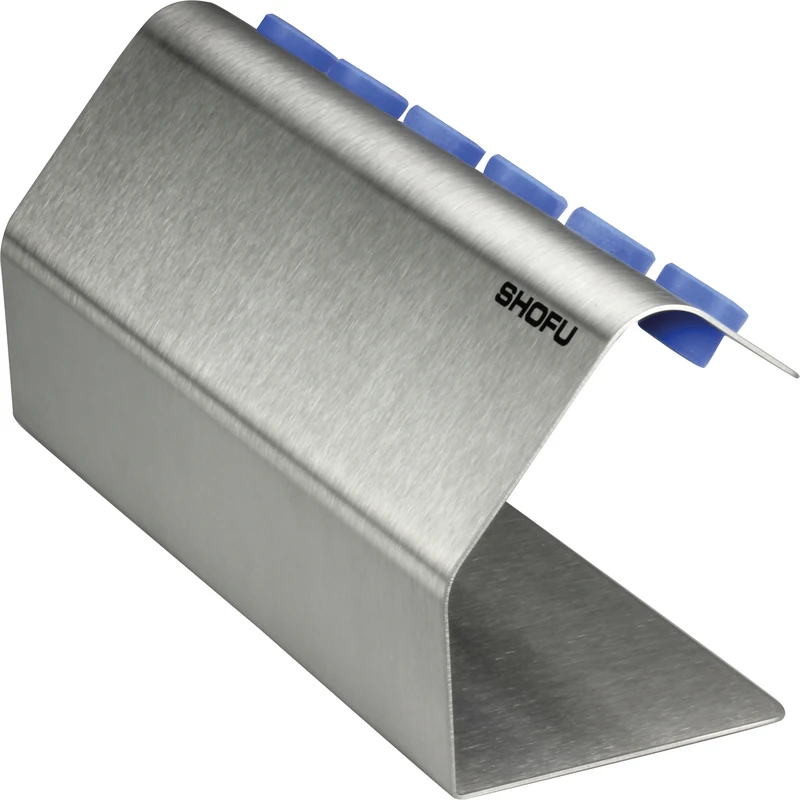 Stück Ständer mit Teflonführungen für 6 Dispenserspritzen, Edelstahl, (B x H x T) 240 x 100 x 80 mm Stück Ständer mit Teflonführungen für 6 Dispenserspritzen, Edelstahl, (B x H x T) 240 x 100 x 80 mm