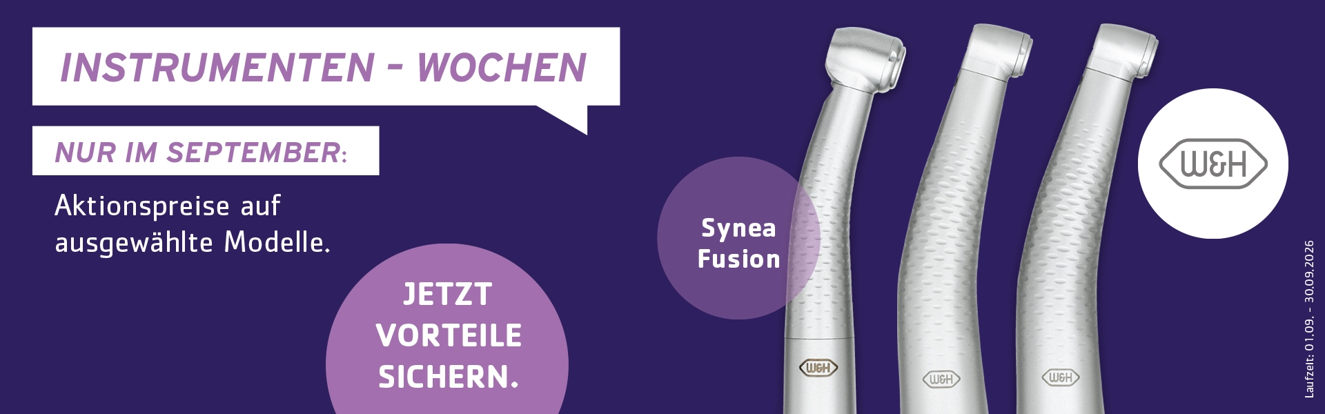 Instrumenten-Wochen im September: Jetzt Aktionspreise auf ausgewählte Modelle sichern! W&H Instrumente