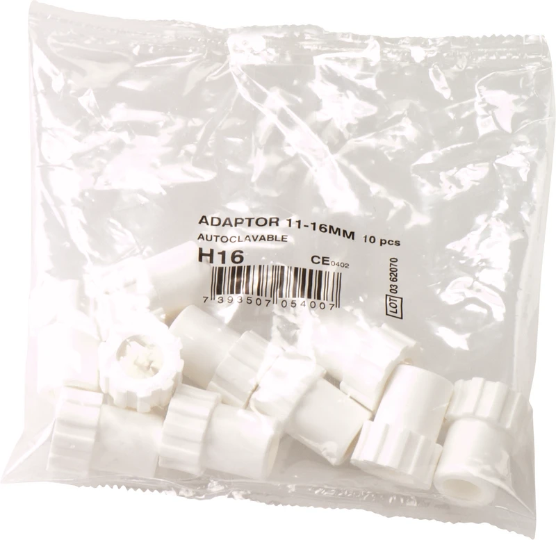 Packung 10 Adapter Ø 16 mm, hart, weiß