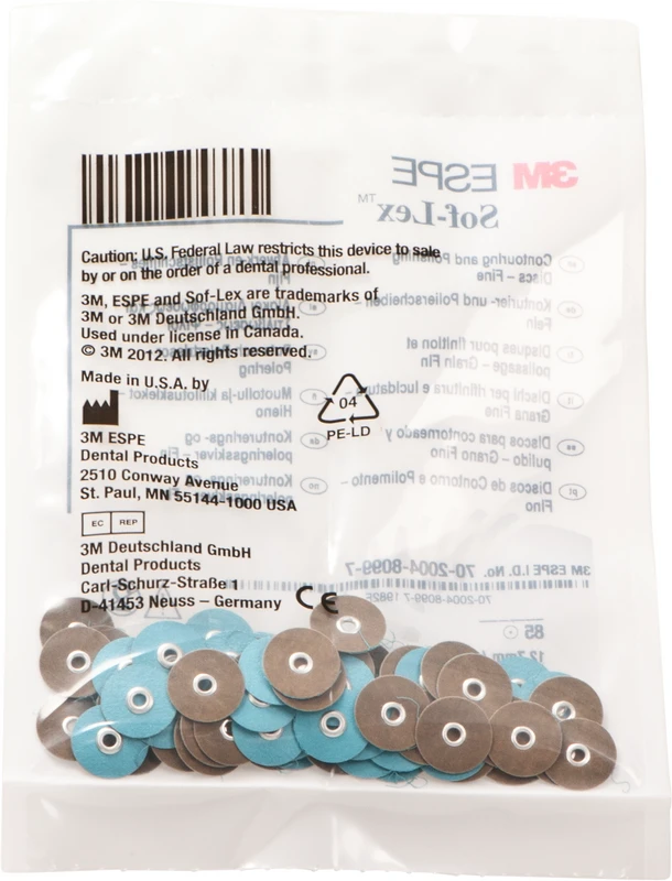 Packung 85 Scheiben Ø 12,7 mm, fein