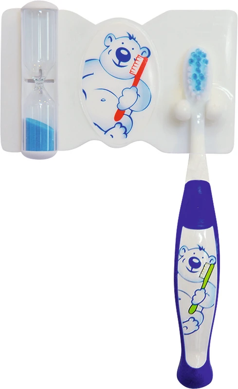 Packung Otto (1 Zahnbürste, 1 Zahnbürstenhalter mit Zahnputzuhr) blau Packung Otto (1 Zahnbürste, 1 Zahnbürstenhalter mit Zahnputzuhr) blau