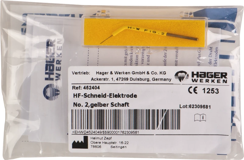 37424 - hf Elektrodenansätze - Stück gelb, Nr. 2
