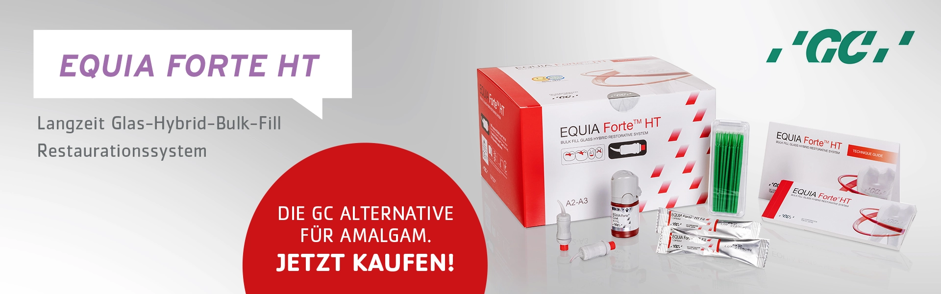 GC EQUIA Forte™ HT - Langzeit Glas-Hybrid-Bulk-Fill Restaurationssystem GC EQUIA Forte™ HT