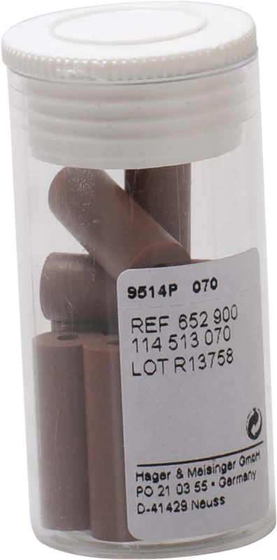 Packung 10 Stück unmontiert, braun mittel, 20 mm, ISO 070