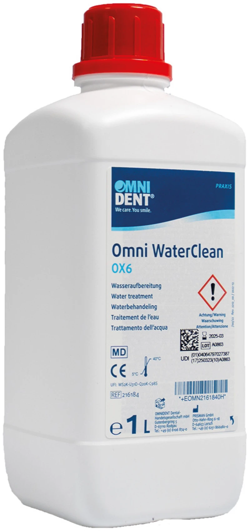 Flasche 1 Liter Wasseraufbereitung