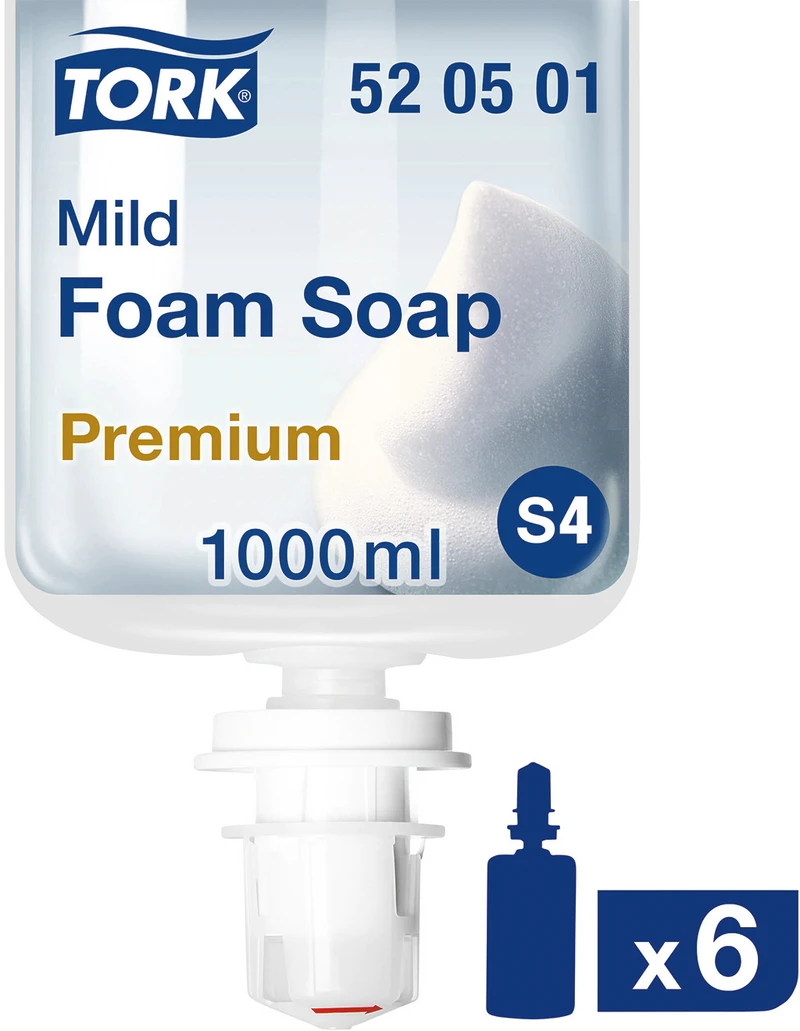 Karton 6 x 1 Liter Kartusche, für S4 Schaumseifensystem