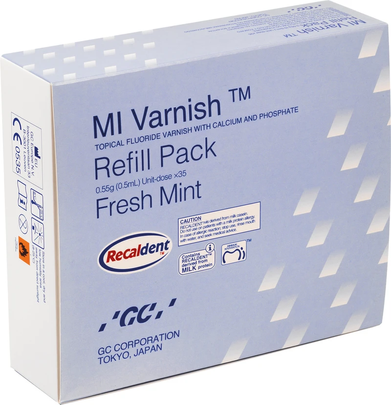 Packung 35 x 0,4 ml Minze, 50 Einmalpinsel