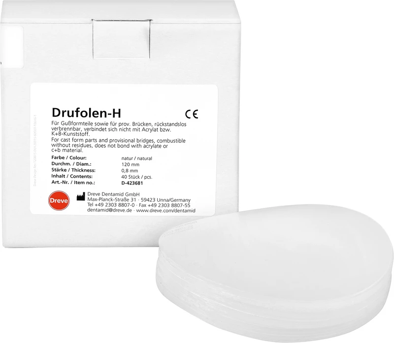 Packung 40 Stück Ø 120 mm, natur, Stärke 0,8 mm