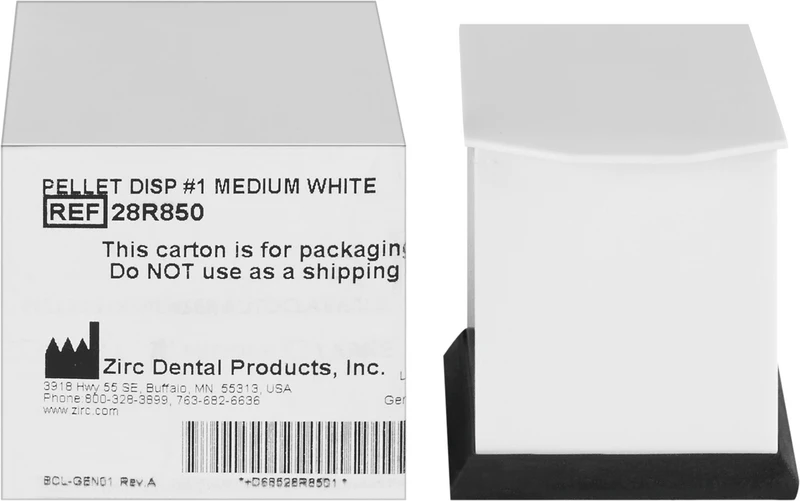 Stück weiß, für mittlere Pellets (Größe 0, 1 & 2), 4,8 x 4,8 x 2 cm