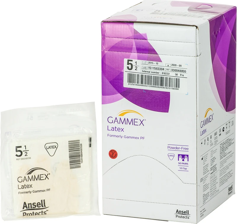Packung 50 Paar puderfrei, natur, Größe 5,5 Packung 50 Paar puderfrei, natur, Größe 5,5