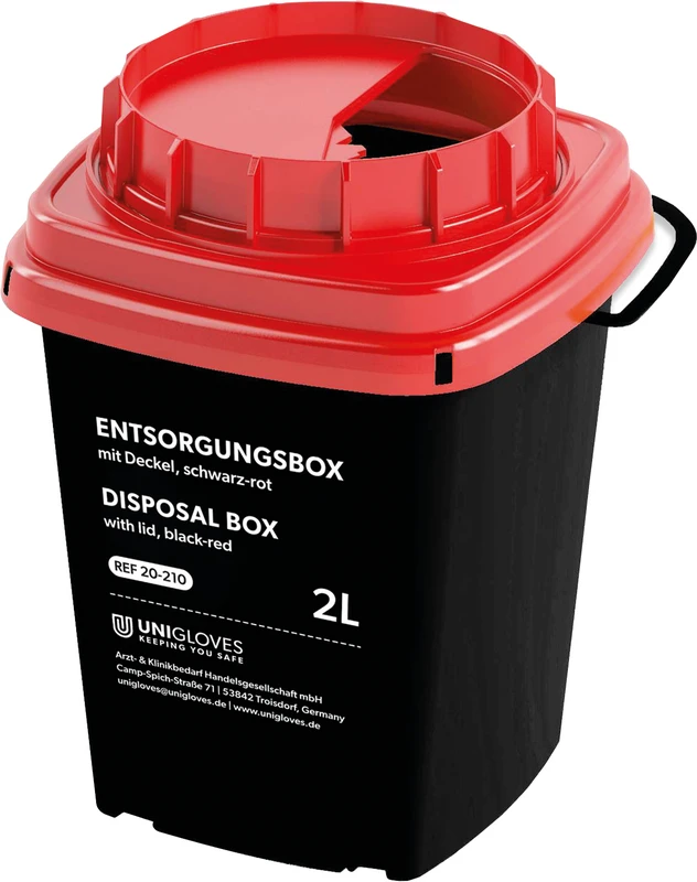 Stück 2 Liter eckig, schwarz-rot Stück 2 Liter eckig, schwarz-rot