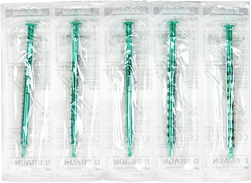 Packung 100 x 1 ml, ohne Kanüle, 2-teilig