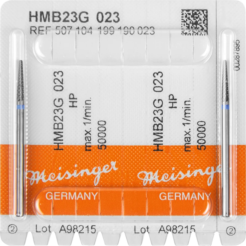 Packung 2 Stück kreuzverzahnt, blau Standard, HP, Figur 199, 11,5 mm, ISO 023 Packung 2 Stück kreuzverzahnt, blau Standard, HP, Figur 199, 11,5 mm, ISO 023