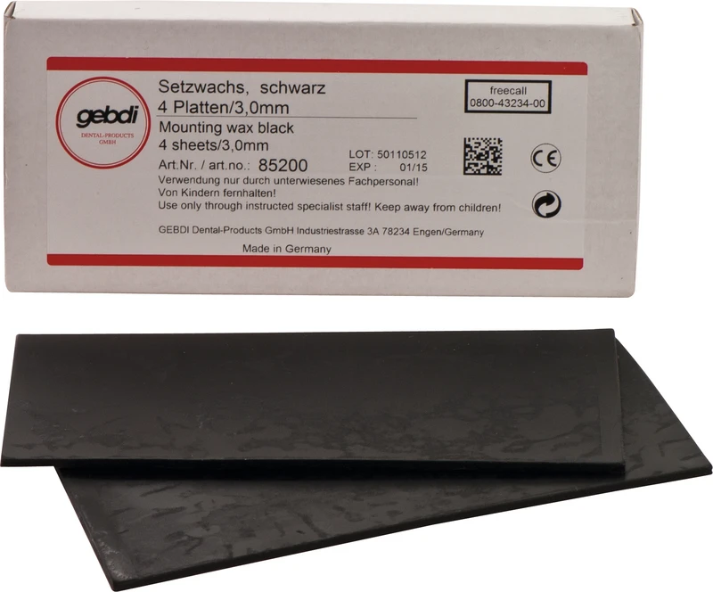 Packung 4 Stück, schwarz, Stärke 3,0 mm