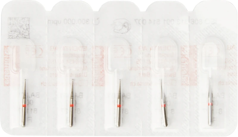Packung 5 Stück rot fein, FG kurz, Figur 001, ISO 007