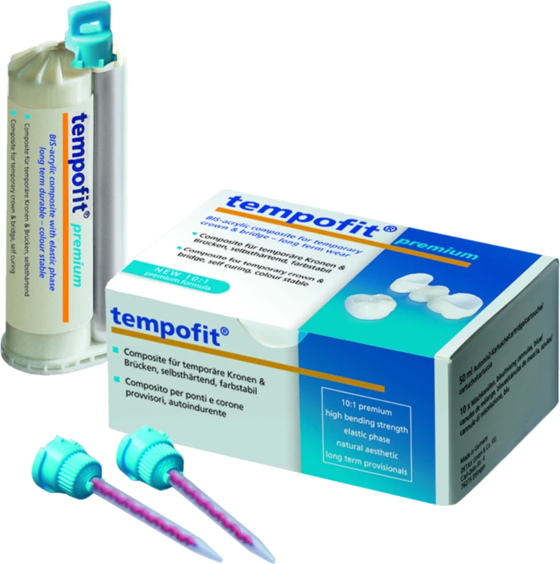 Standardpackung 50 ml Doppelkartusche A1, 10 Mischkanülen blau