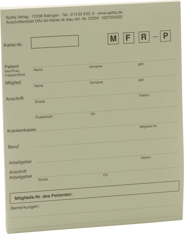 Stück 50 Blatt blau