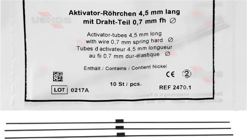 Packung 10 Stück 4,5 mm lang, InnenØ 1,15 mm/.045 Packung 10 Stück 4,5 mm lang, InnenØ 1,15 mm/.045