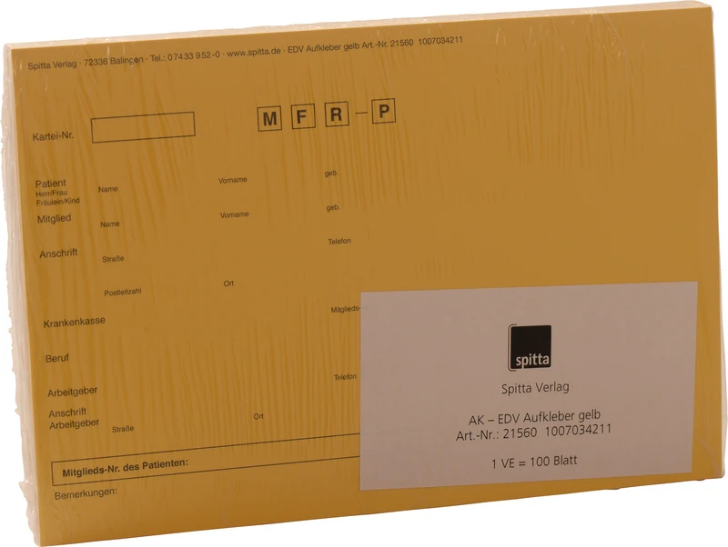 Packung 100 Stück gelb