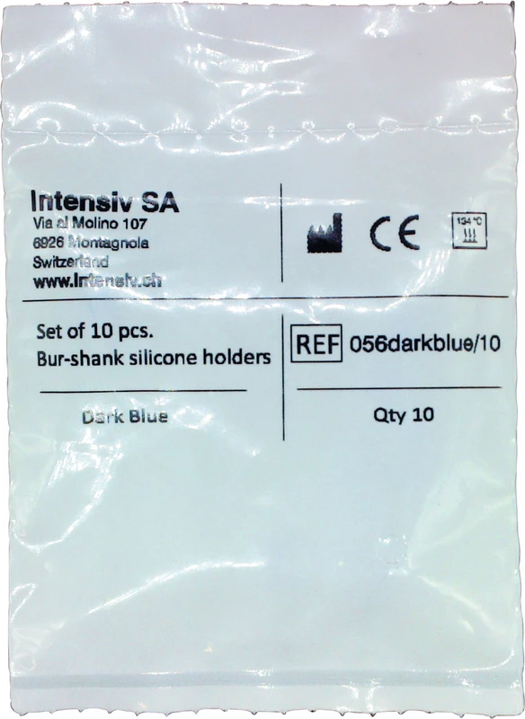 200068 - Silikonhalter - Packung 10 Stück dunkelblau, 80 µm