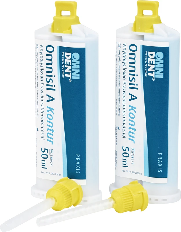 38974 - Omnisil A Kontur - Packung 2 x 50 ml Doppelkartusche, 12 Mischkanülen