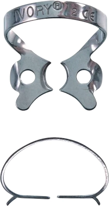 85580 - Ivory® Klammer - Stück Form 2, wie Klammer 1, jedoch mit flachen Backen