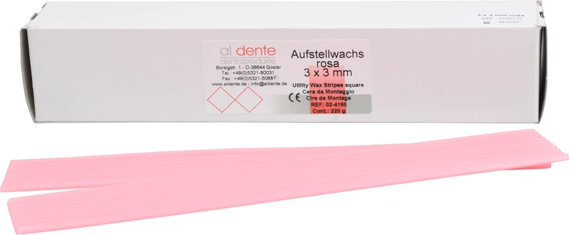 Packung 220 g Stripes 3 x 3 mm, hellrosa