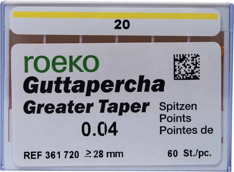 Packung 60 Stück Taper.04 ISO 020 Packung 60 Stück Taper.04 ISO 020