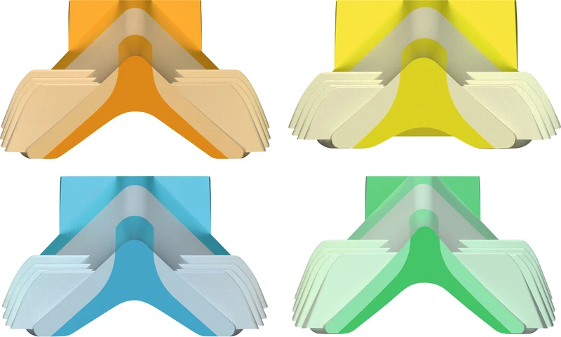 Set 200 Stück (50 x blau, 50 x grün, 50 x orange, 50 x gelb)