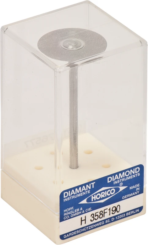 Stück doppelseitig, flexibel, gelb extra fein, HP, Figur 358, 0,18 mm, ISO 190