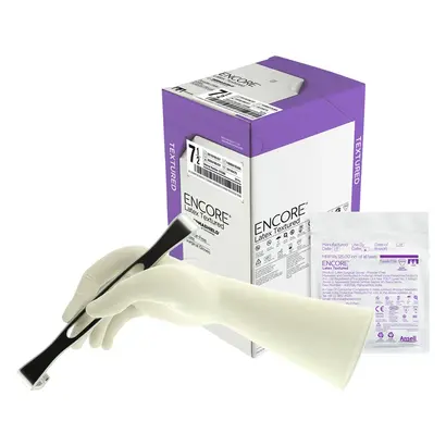 Packung 50 Paar puderfrei, natur, Größe 5,5