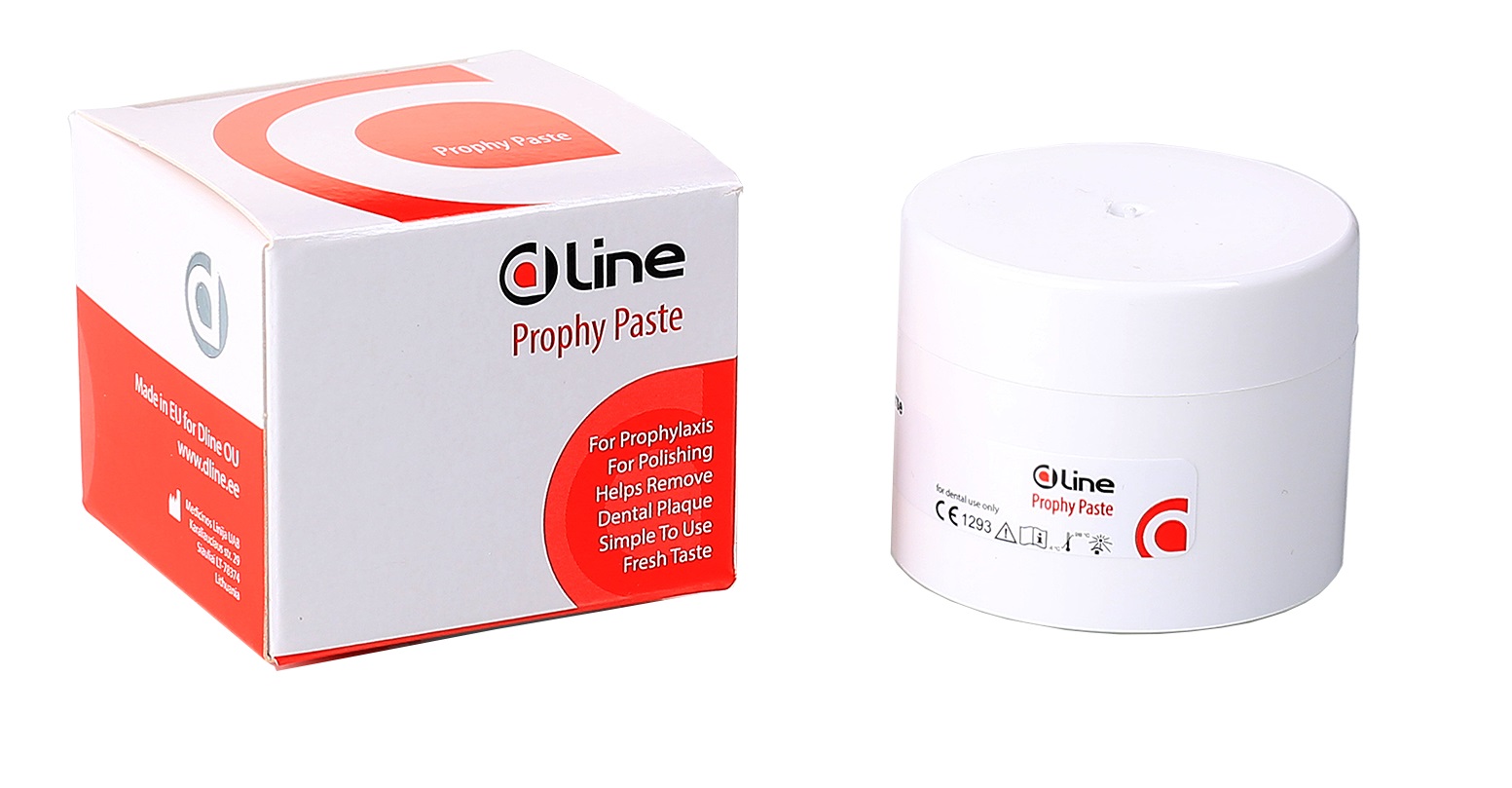 114001479 - dLine® Prophy Paste ohne Öl - Dose, 30 g, fein, Geschmack Apfel, Farbe Gelb 