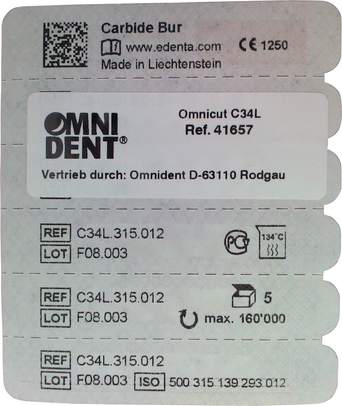 Packung 5 Stück (C34L) 2 x schwarz, FGL, Figur 139, 3,5 mm, ISO 012