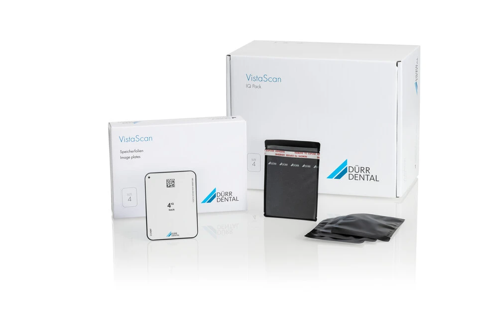 Packung 1 Speicherfolie IQ Size 4, 100 Lichtschutzhüllen Plus Size 4