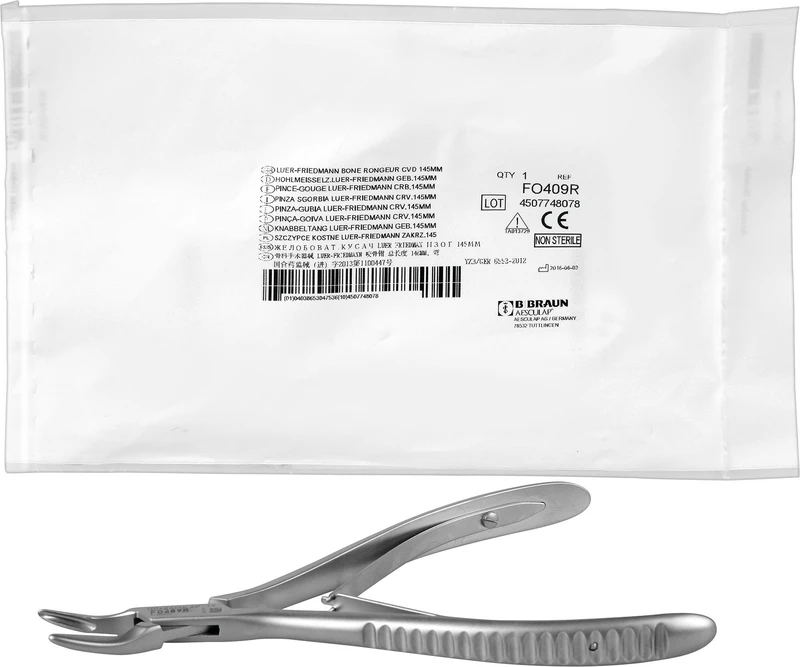 51231 - Hohlmeißelzange nach Luer-Friedmann - Stück FO409R, 145 mm