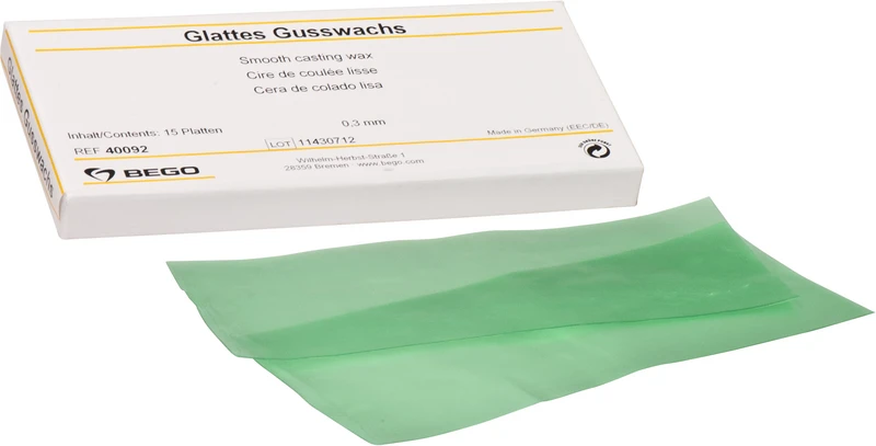 Packung 15 Stück grün, Stärke 0,3 mm